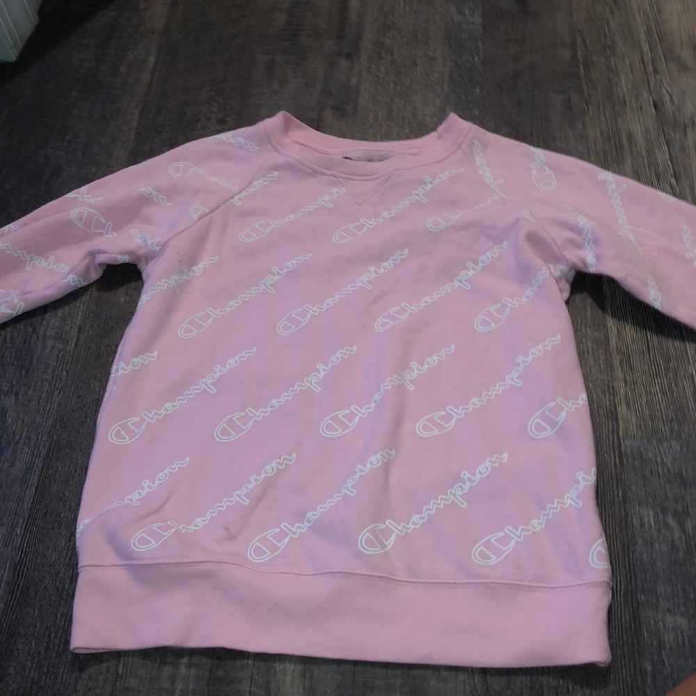 Baby pink champion crewneck